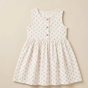 girls printed cotton frock